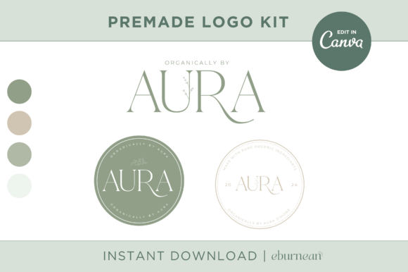 Botanical Sage Logo Template Kit Canva: Crafting a Timeless Brand