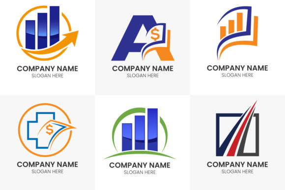 Business Finance Bar Logo Set: A Modern Branding Toolkit