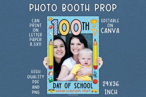 Celebrate the Century Mark: 100 Days of School Photo Booth Prop