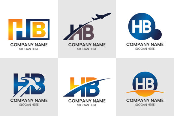 Crafting a Modern Brand Identity with Initial Letter H B Logo Set