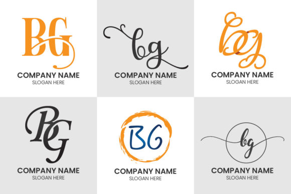 Elevate Your Brand with the Initial B G Letter Logo Set