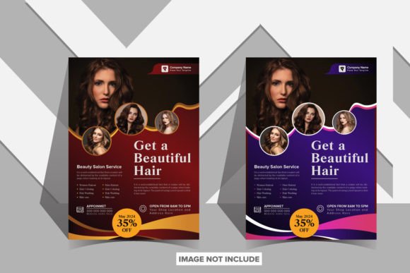 Gradient Beauty Salon Concept Flyer Temp: Your Design Spell