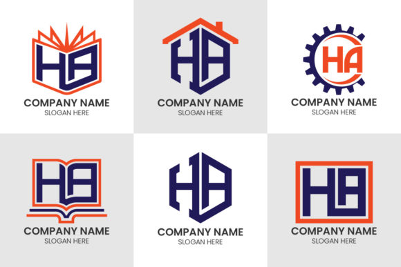 Initial Letter H a Logo Set: Modern Typography for Brand Identity