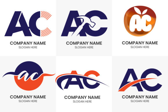 Initial Monogram Letter AC Logo Set: Elevate Your Brand Identity