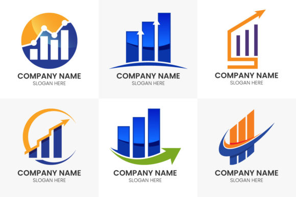 Modern Financial Logo Design: Vector Icons for Advisors