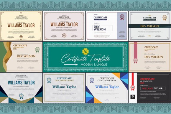 Professional Certificate Designs: 10 Print-Ready Templates