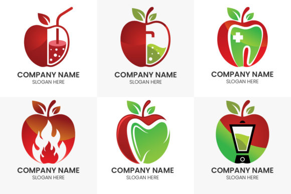 Set of Apple Logo Design Template: A Professional Asset for Modern Branding