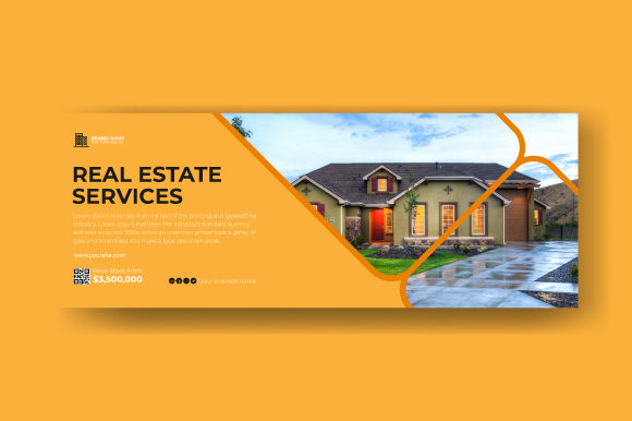 Streamline Your Brand: The Clean Real Estate Facebook Cover Template
